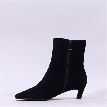 Pedro Anton Felicity Low Heel Ankle Boot - Black Suede